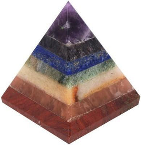 7 Chakra crystal genstone pyramid