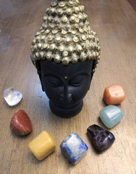 Tumbled Stone 7 Chakra healing Reiki set