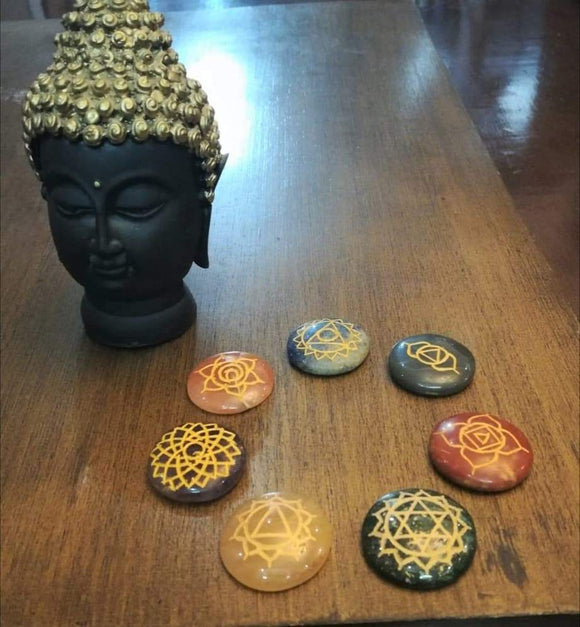 7 Chakra healing Reiki crystal stone set