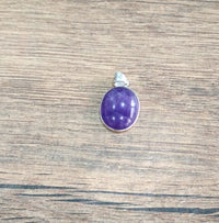 Real Amethyst Stone Pendant in silver - Kalyanastrogems