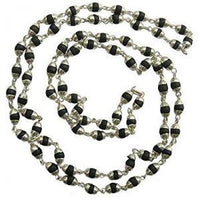 Tulsi mala Black in silver Shyama