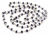 Tulsi mala Black in silver Shyama