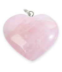 Rose quartz heart pendant