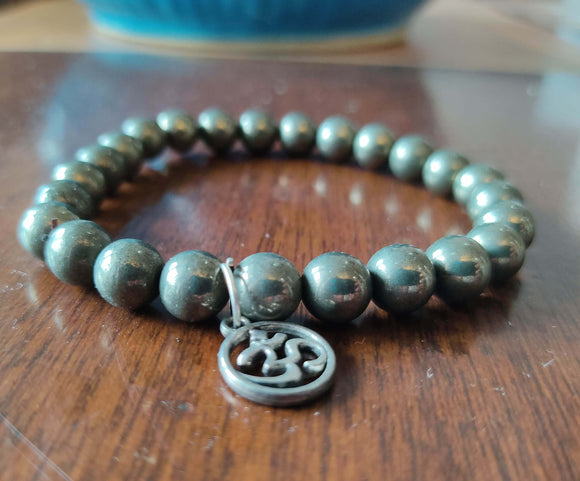 Pyrite Bracelet (Grade AAA, 8mm) | Otter Spirit | Natural Gemstones
