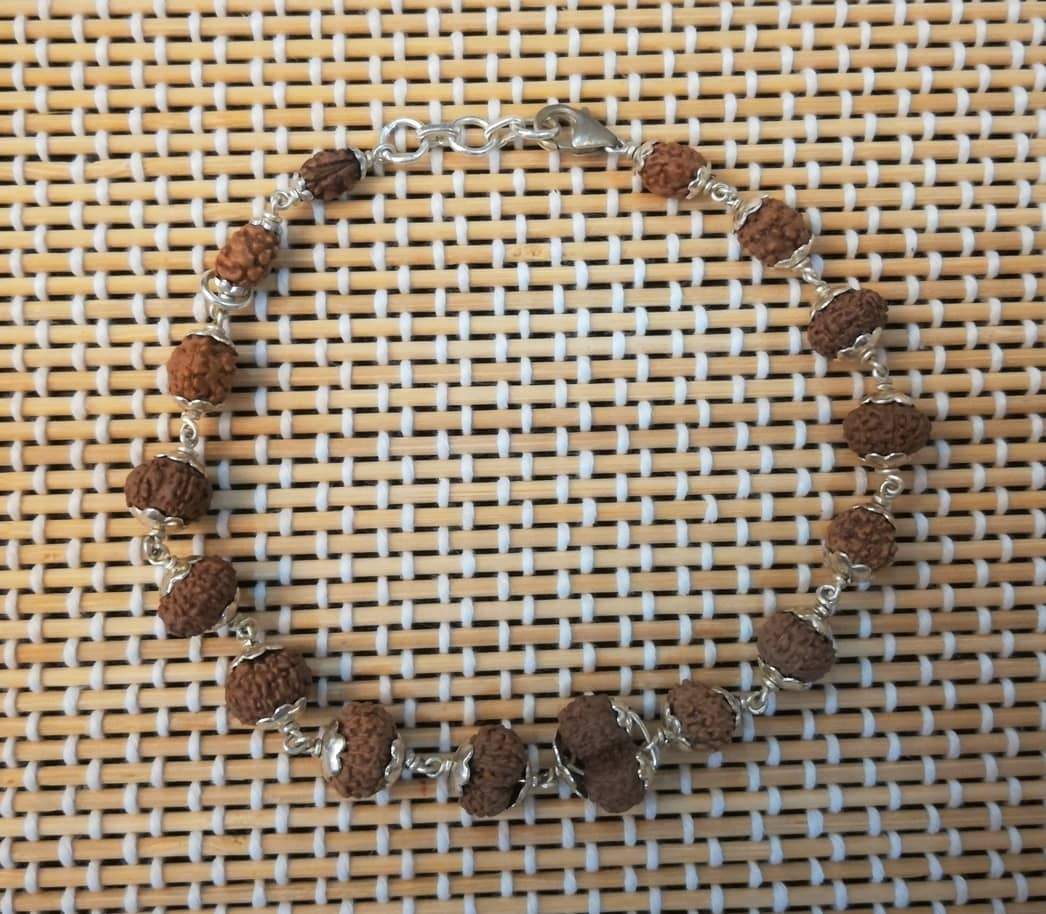 1-14 Mukhi Rudraksha Siddha bracelet in silver 