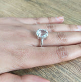 Sphatik crystal ring diamond