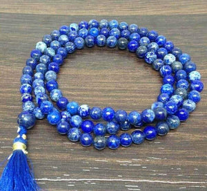 lapis lazuli lajwart Mala rosary for rahu and shani
