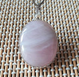 rose quartz gemstone pendant