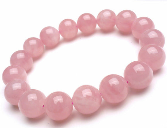 Pink Gemstone Rose Quartz Bracelet For Healing Size 8 mm