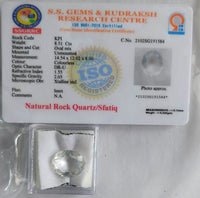 Certified Crystal Quartz Sphatik Stone - Kalyanastrogems