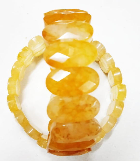 Yellow Citrine Crystal Bracelet, For Healing at Rs 120/piece in Khambhat |  ID: 2849772411762